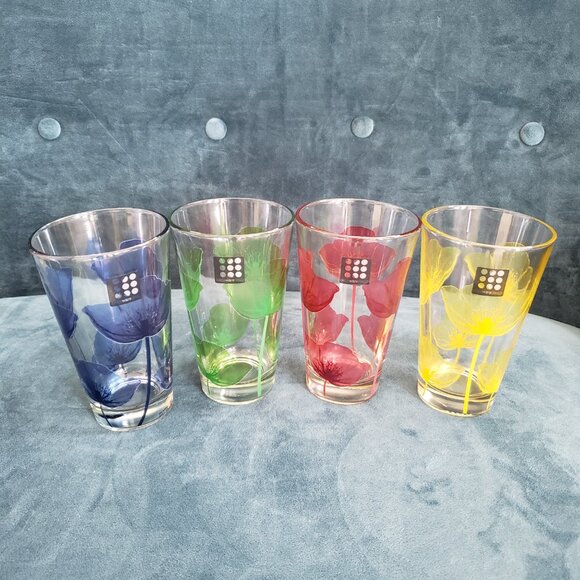 Cerve Poppy Drinking Glass Set - Made in Italy - Picture 3 of 6